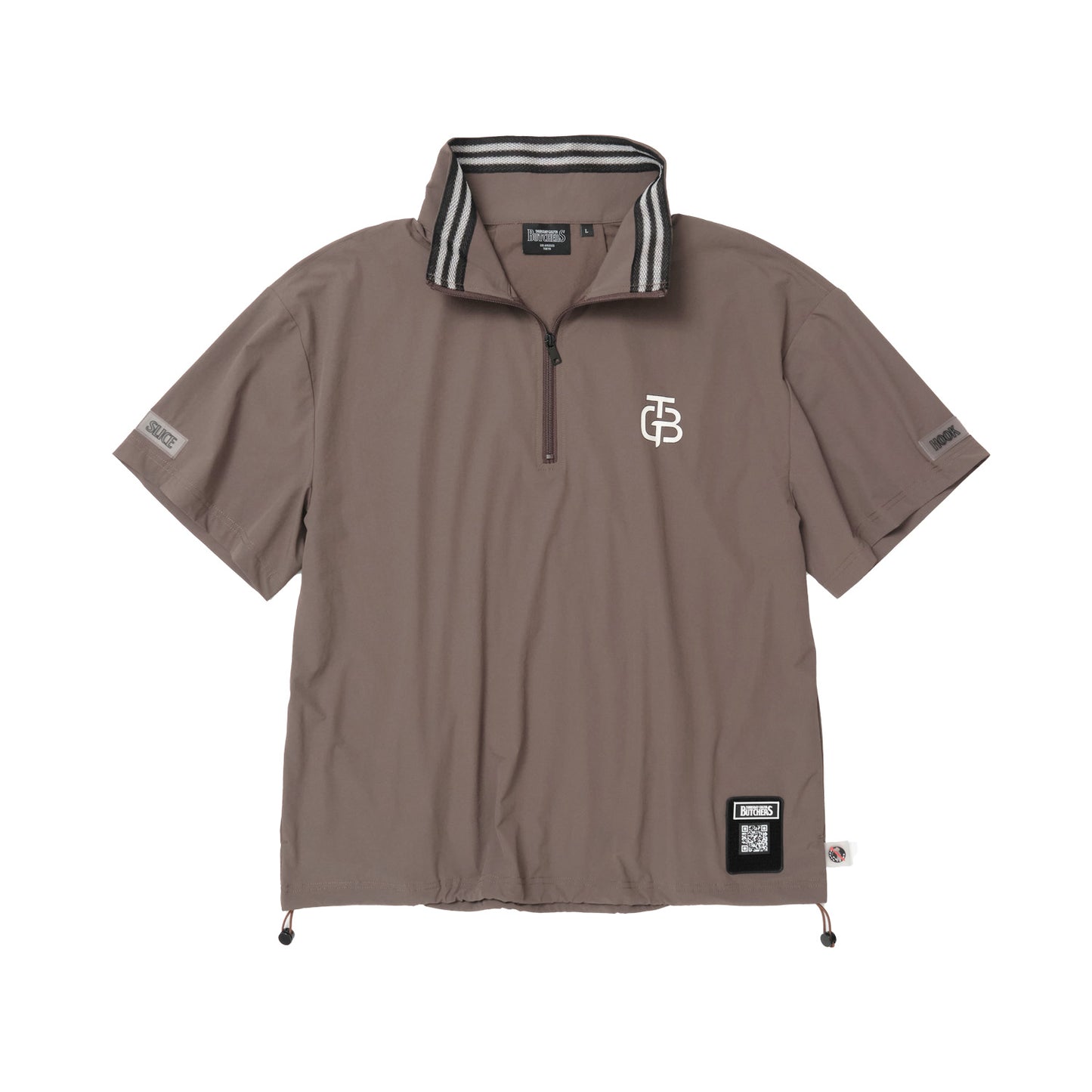 Back Overlapping Tucks Half Zip PO