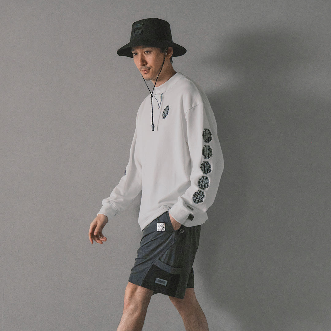 All Embroidery Waffle Mock