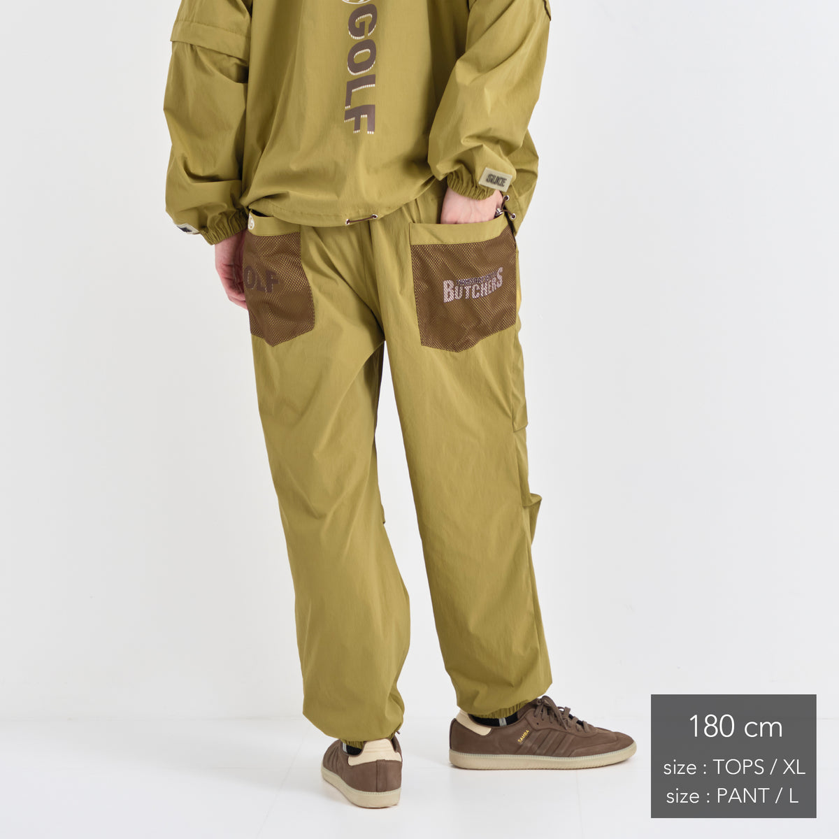 Stretch Nylon shirring Easy Pants