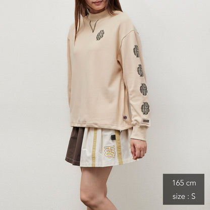 All Embroidery Waffle Mock(women)