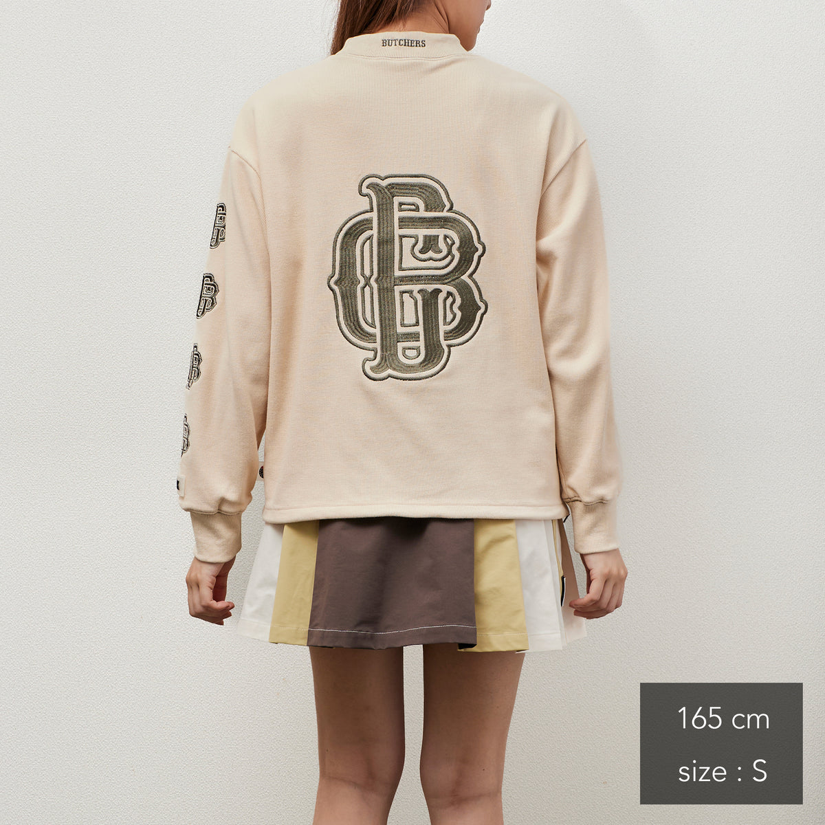 All Embroidery Waffle Mock(women)