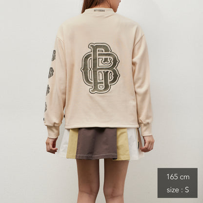 All Embroidery Waffle Mock(women)