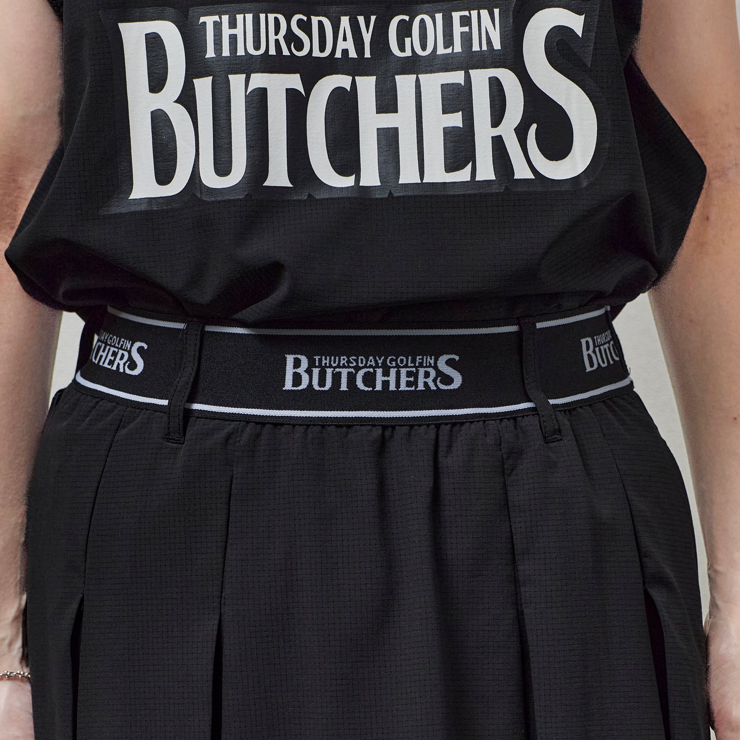LOGO Elastic Band Pleats SK