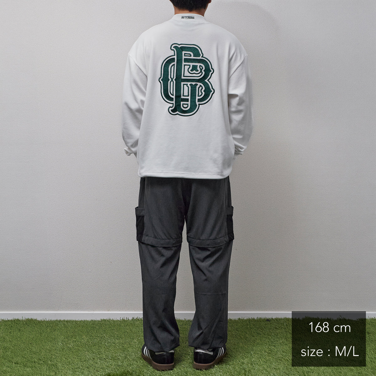 All Embroidery Waffle Mock