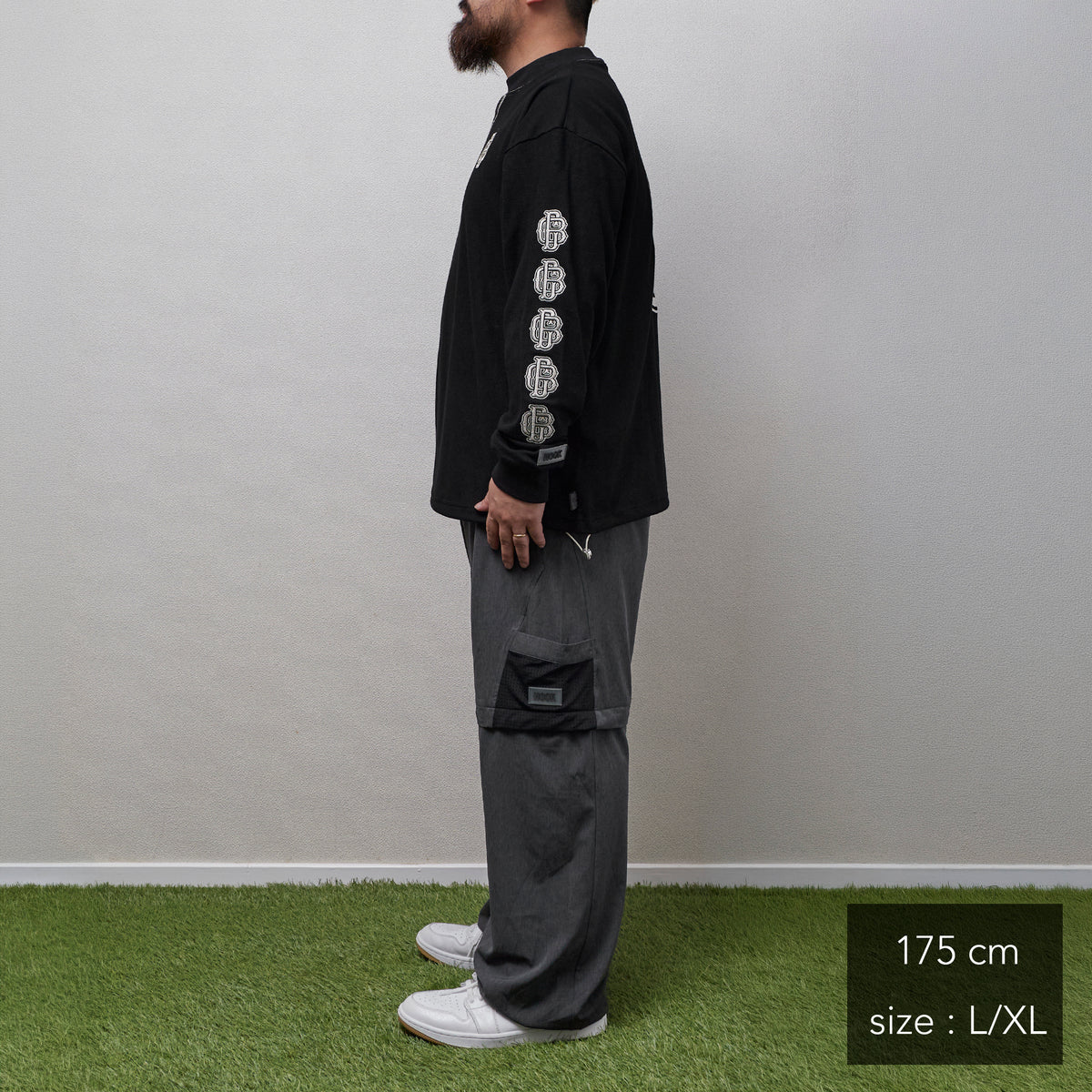 All Embroidery Waffle Mock