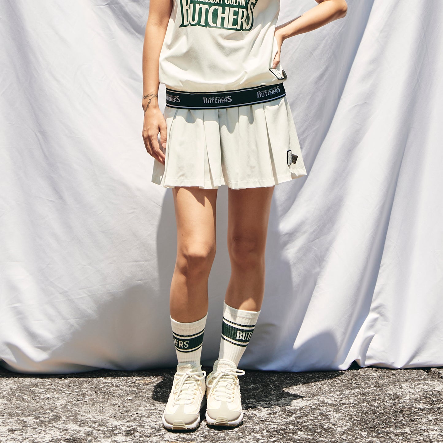 LOGO Elastic Band Pleats SK