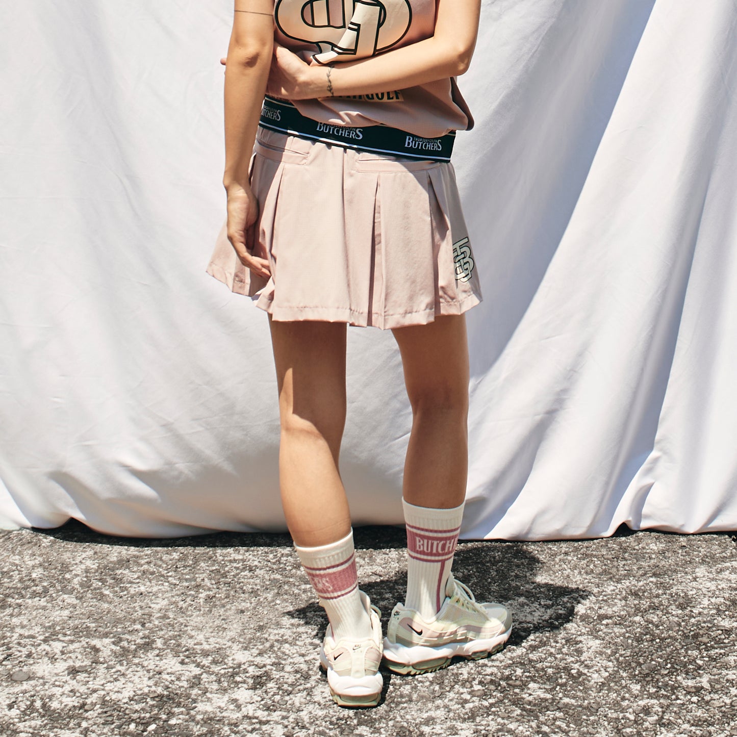 LOGO Elastic Band Pleats SK