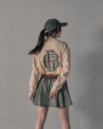 All Embroidery Waffle Mock(women)