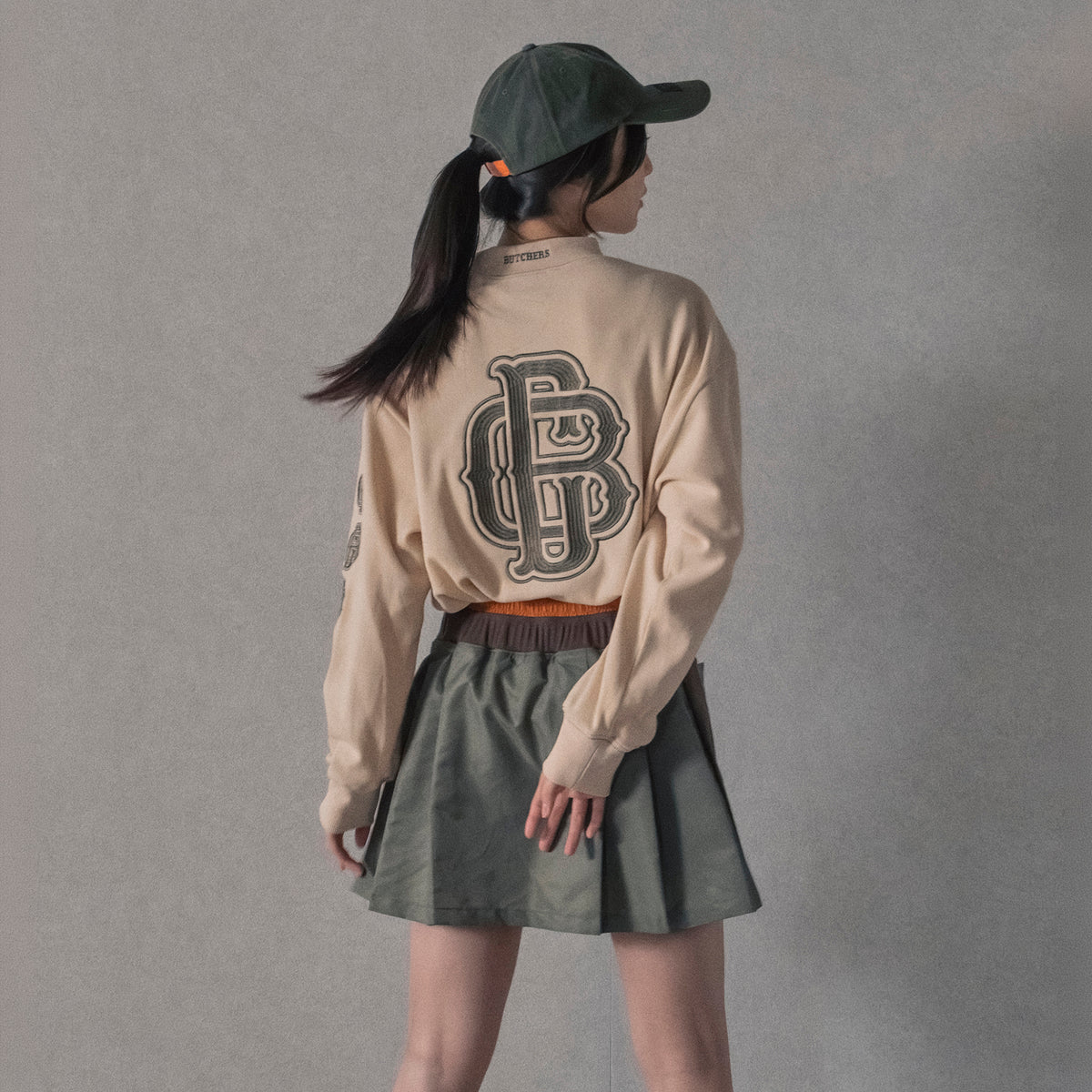All Embroidery Waffle Mock(women)
