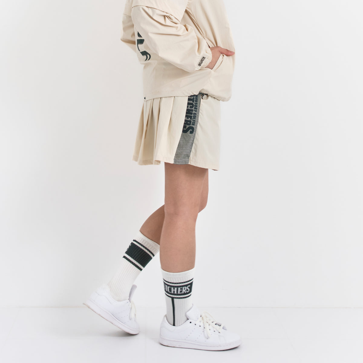 Stretch Back Pleats S/Mesh SK