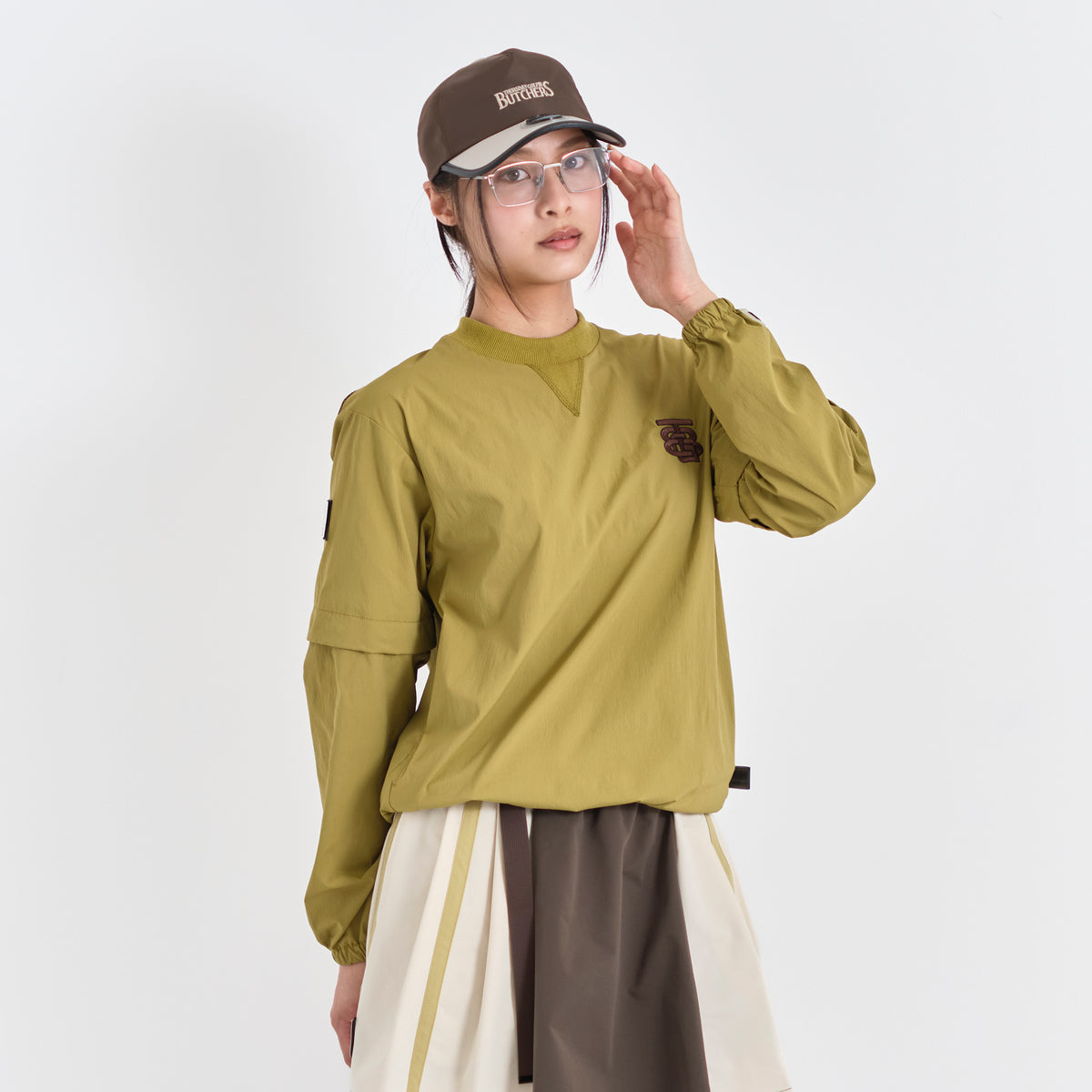 Stretch Nylon 2way Mesh Yoke Piste (woman)