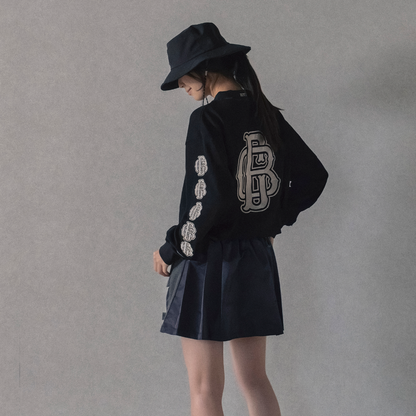 All Embroidery Waffle Mock(women)