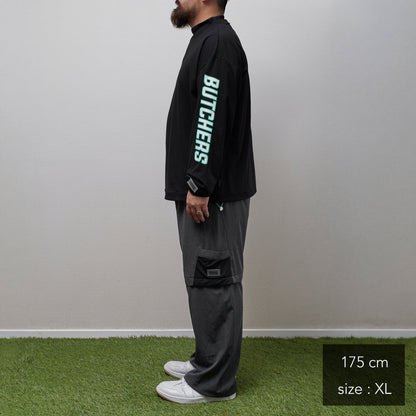 Sleeve Print Long/S Mock