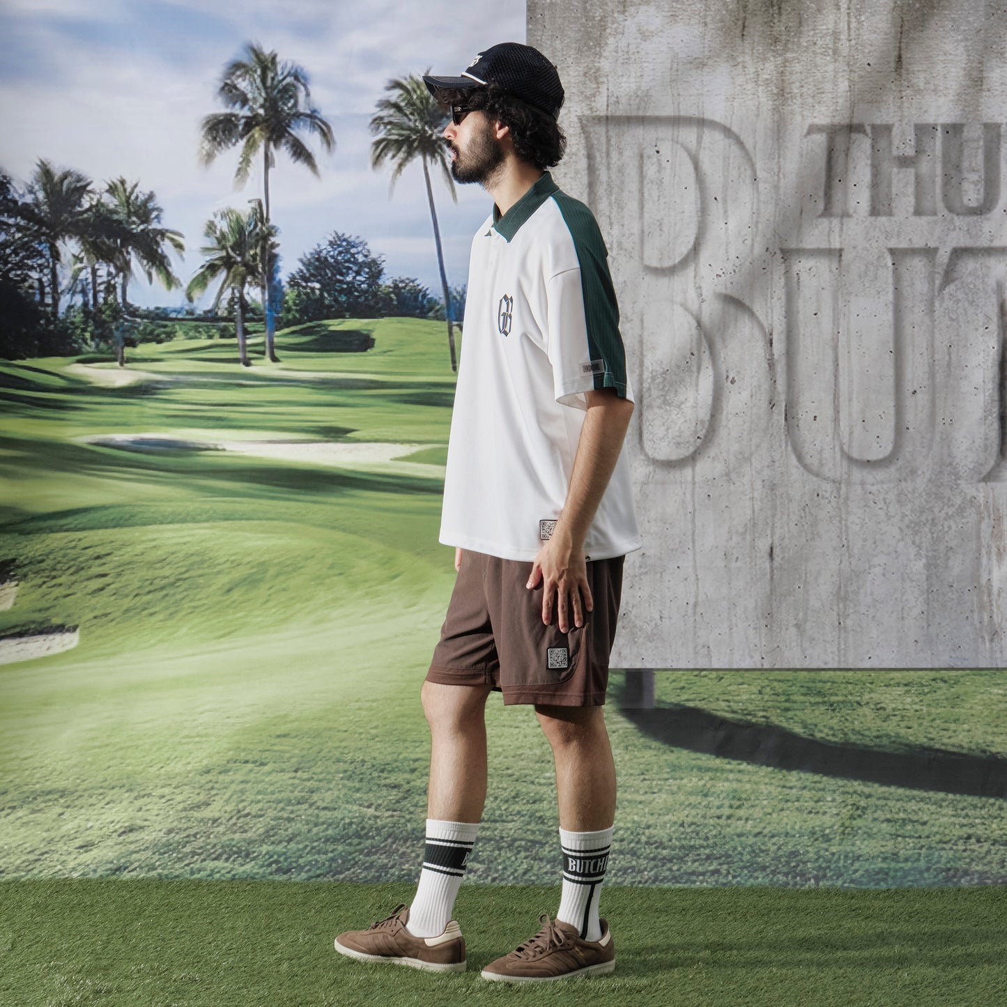 Stretch Hem Mesh Tropical SRT
