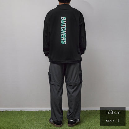 Sleeve Print Long/S Mock