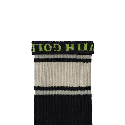 High twist Pile Out Line Socks