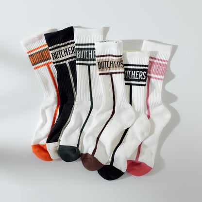 High twist Pile Out Line Socks