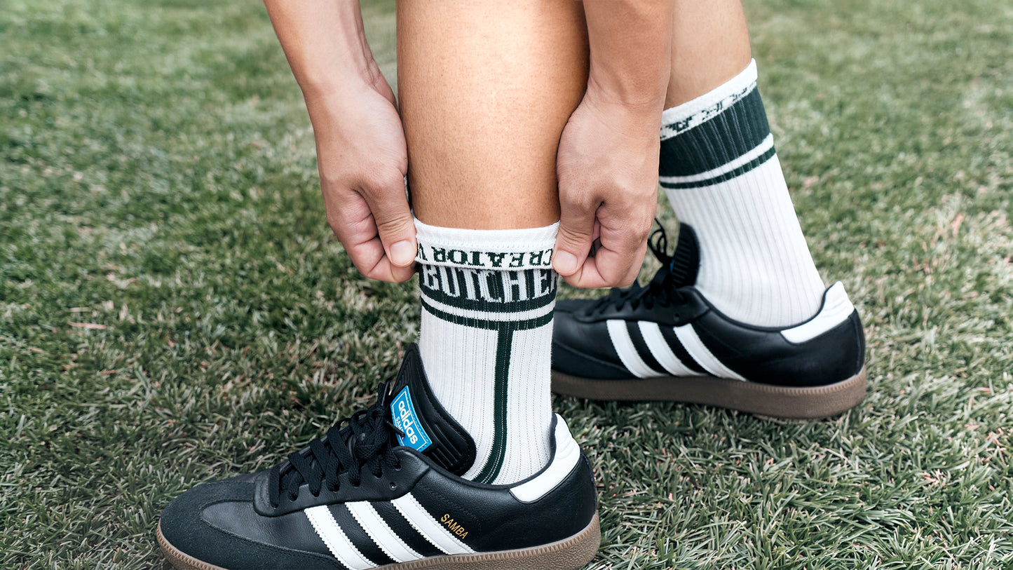 High twist Pile Out Line Socks