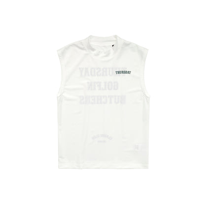 Sheer Polo With Mock No Sleeve