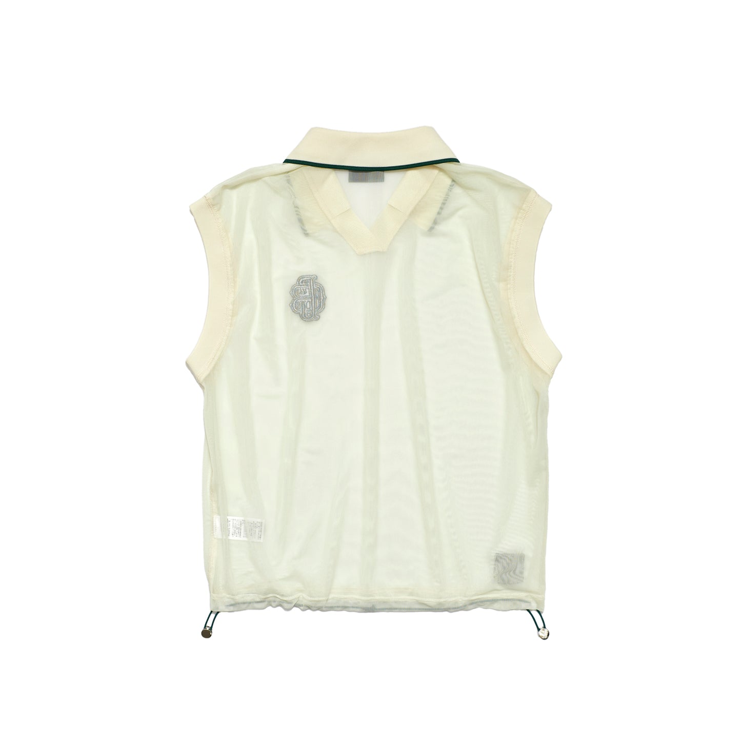 Sheer Polo With Mock No Sleeve