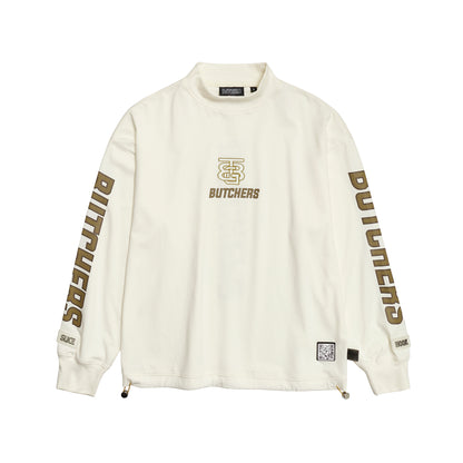 Sleeve Print Long/S Mock
