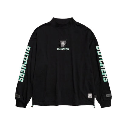 Sleeve Print Long/S Mock