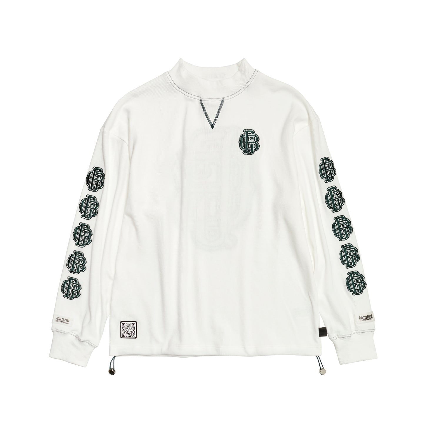 All Embroidery Waffle Mock(women)