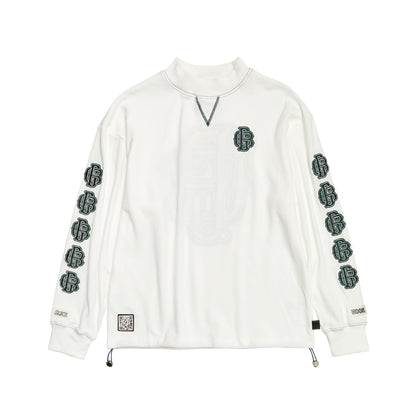 All Embroidery Waffle Mock(women)