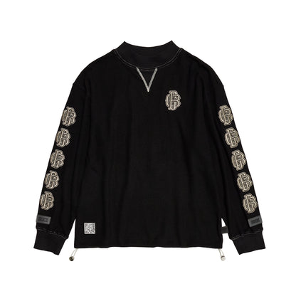 All Embroidery Waffle Mock(women)