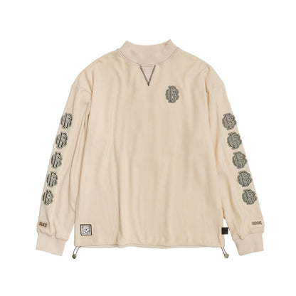 All Embroidery Waffle Mock(women)