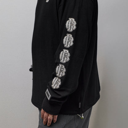 All Embroidery Waffle Mock