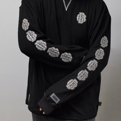All Embroidery Waffle Mock