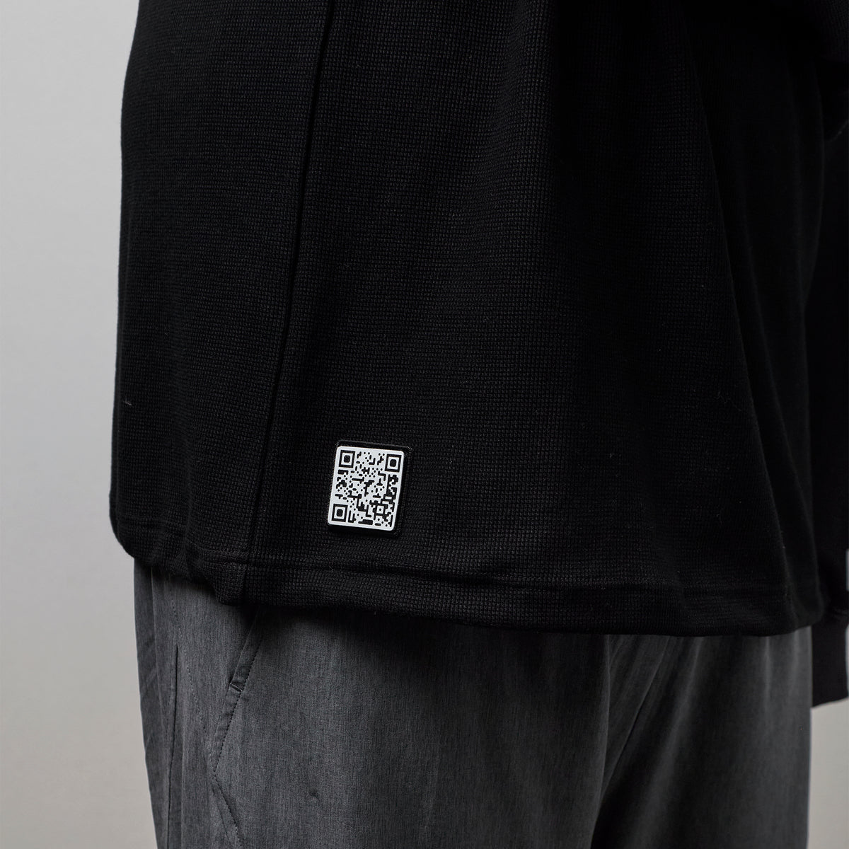 All Embroidery Waffle Mock
