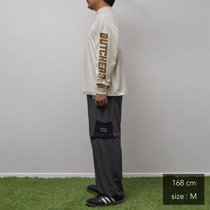 Sleeve Print Long/S Mock
