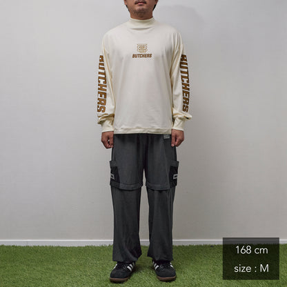 Sleeve Print Long/S Mock