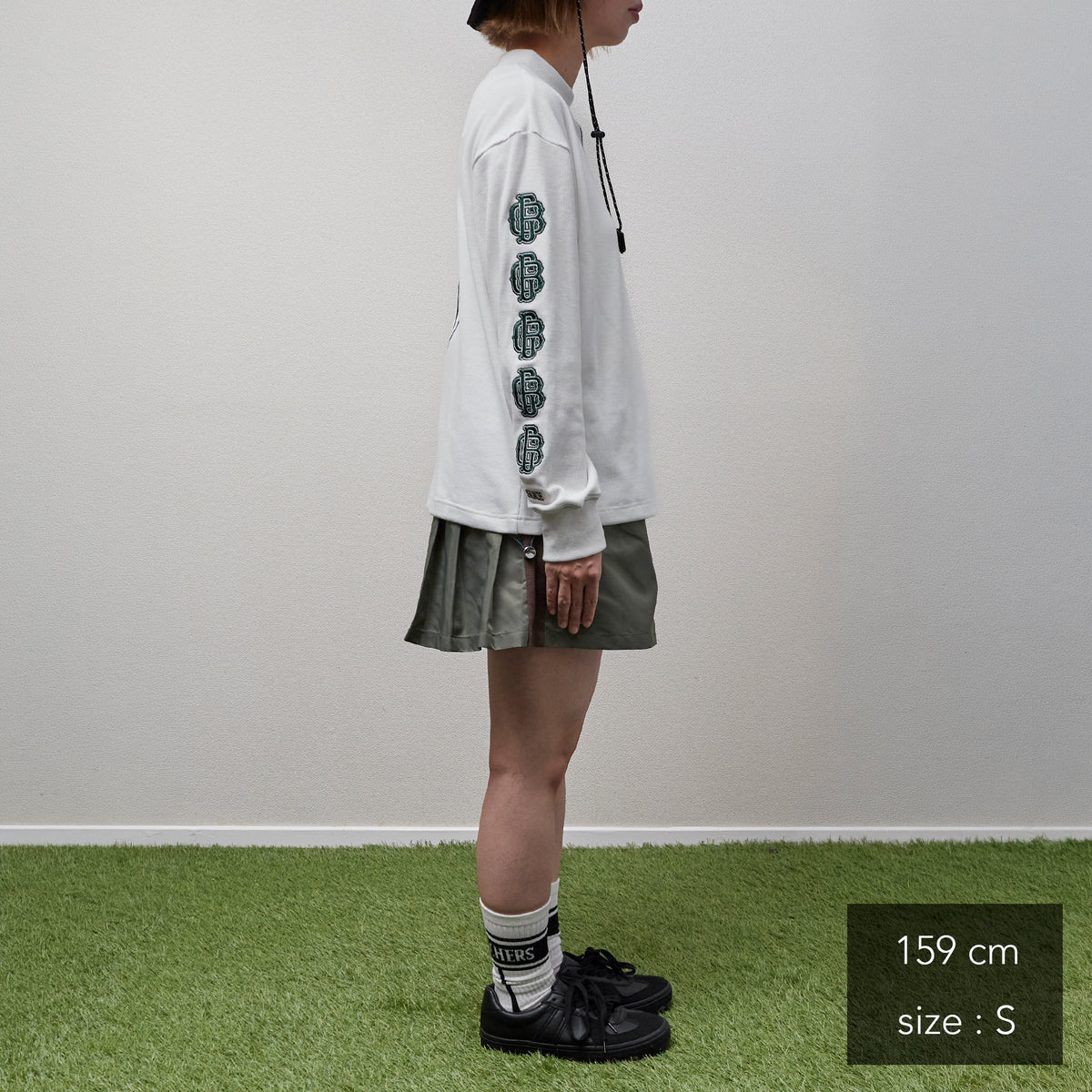 All Embroidery Waffle Mock(women)