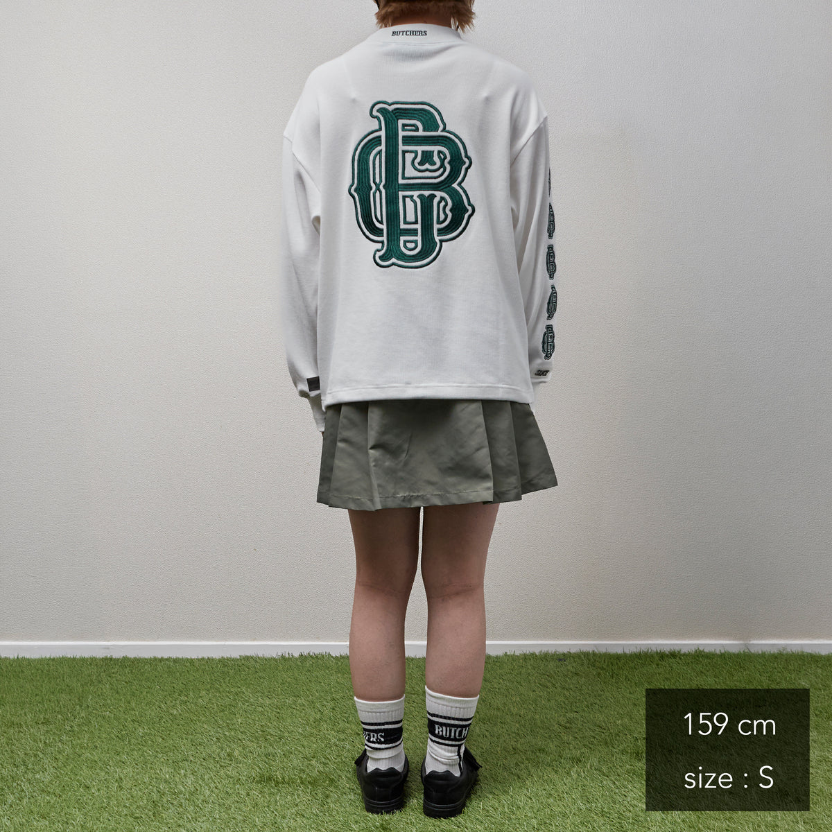 All Embroidery Waffle Mock(women)