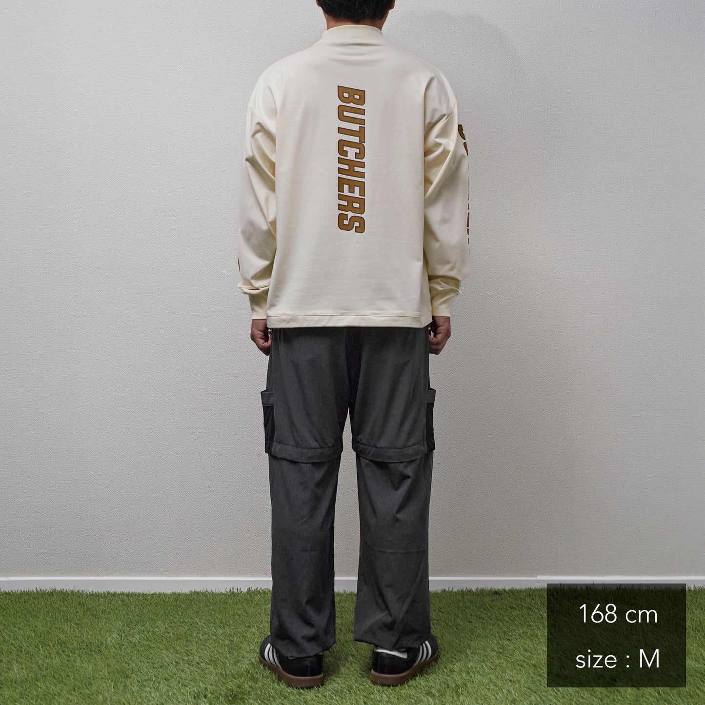 Sleeve Print Long/S Mock