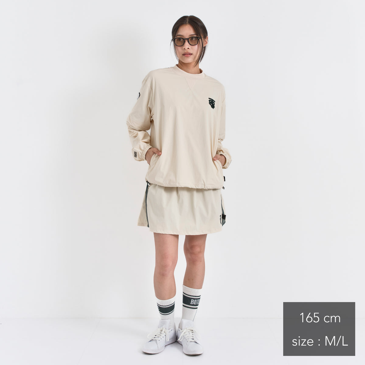 Stretch Nylon 2way Mesh Yoke Piste (woman)
