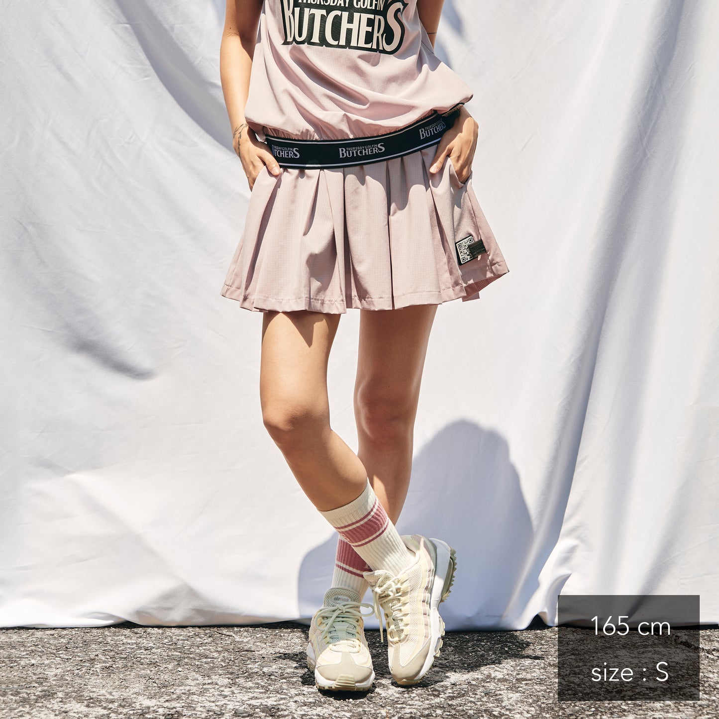 LOGO Elastic Band Pleats SK
