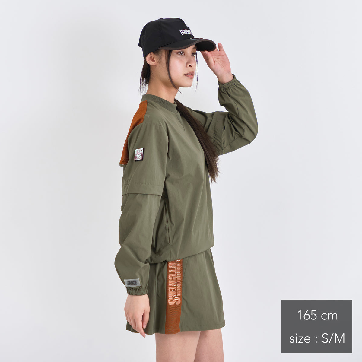 Stretch Nylon 2way Mesh Yoke Piste (woman)