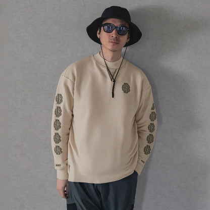 All Embroidery Waffle Mock