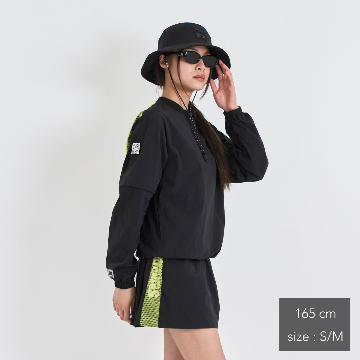 Stretch Nylon 2way Mesh Yoke Piste (woman)