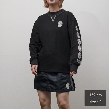 All Embroidery Waffle Mock(women)