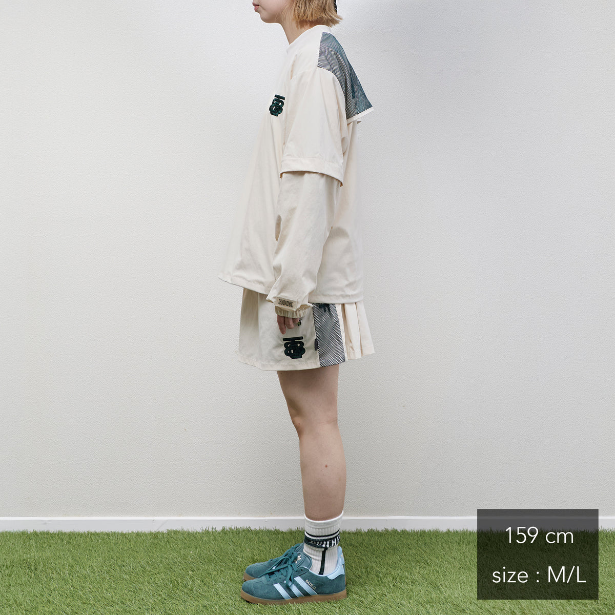 Stretch Nylon 2way Mesh Yoke Piste (woman)
