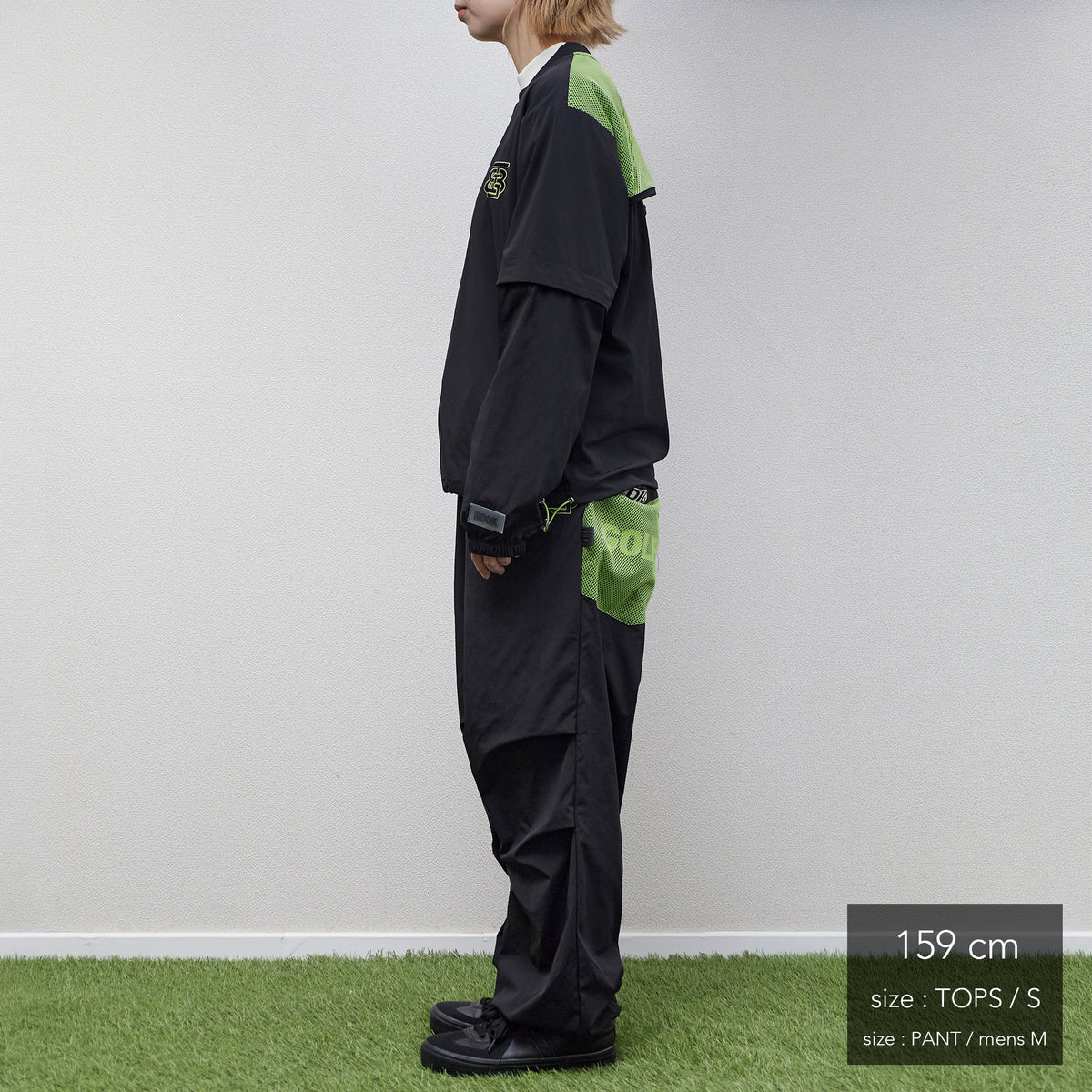 Stretch Nylon 2way Mesh Yoke Piste (woman)