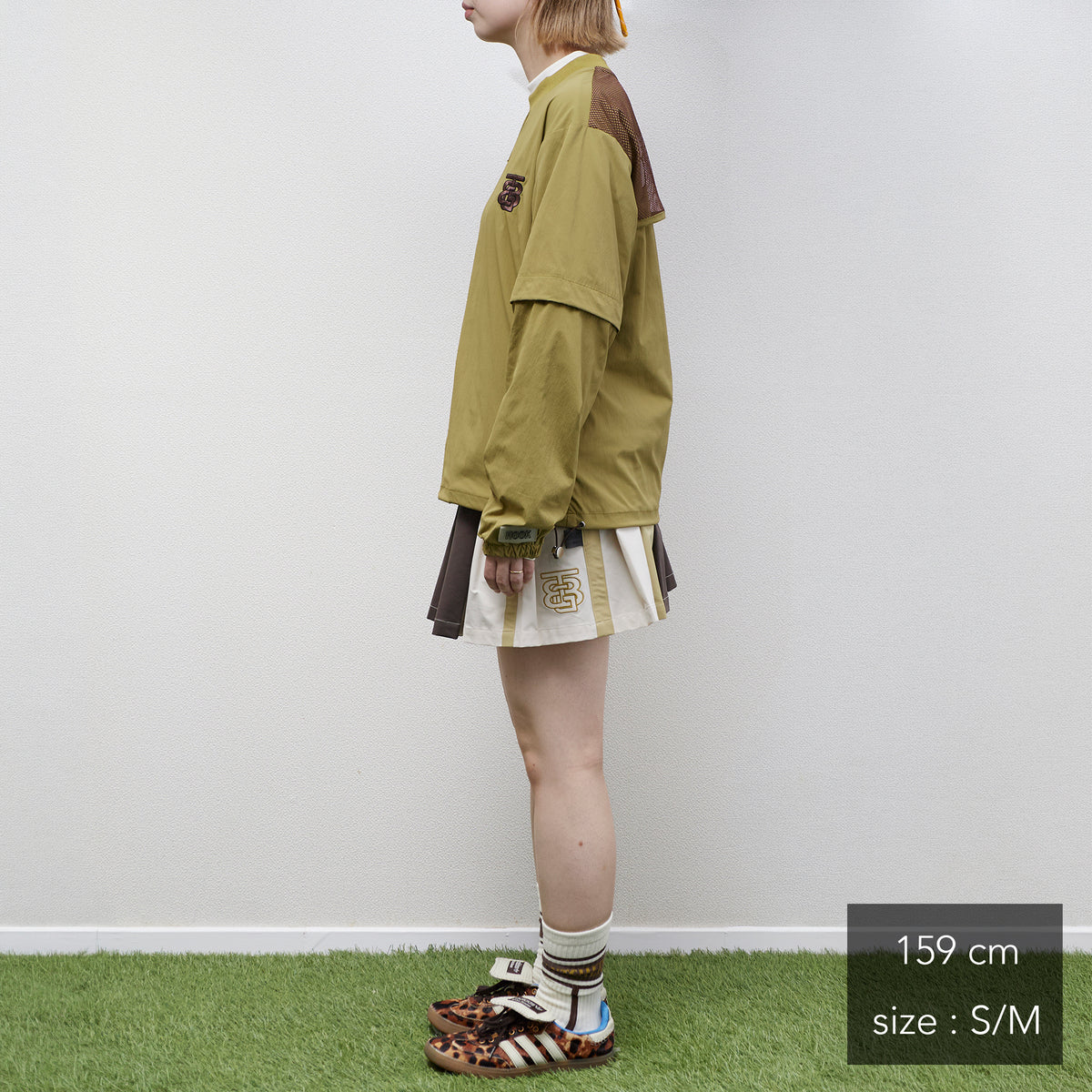 Stretch Nylon 2way Mesh Yoke Piste (woman)