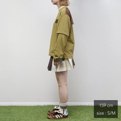 Stretch Nylon 2way Mesh Yoke Piste (woman)