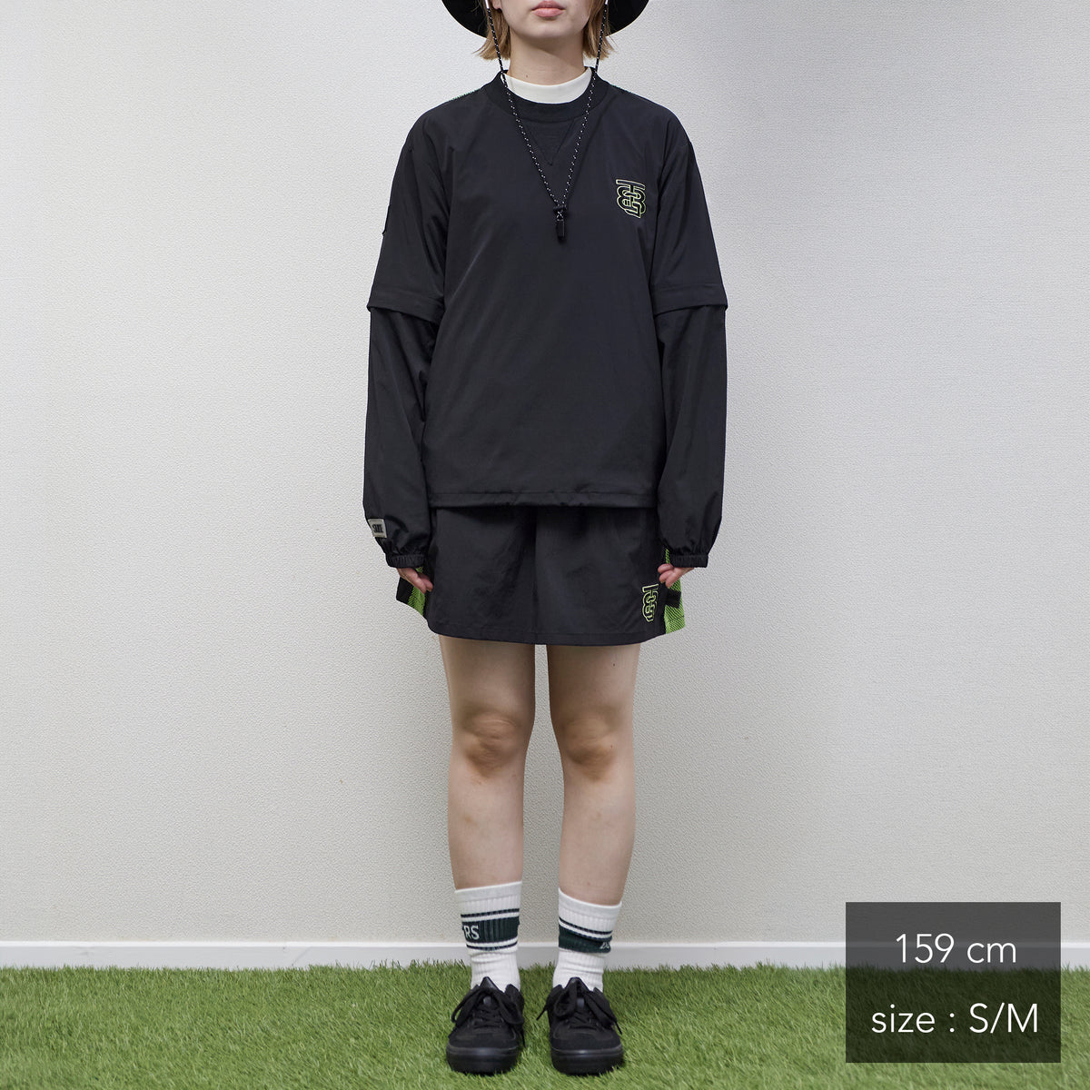Stretch Back Pleats S/Mesh SK
