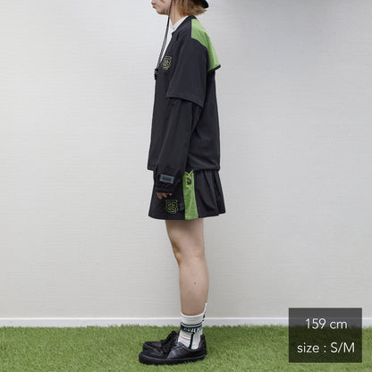 Stretch Nylon 2way Mesh Yoke Piste (woman)